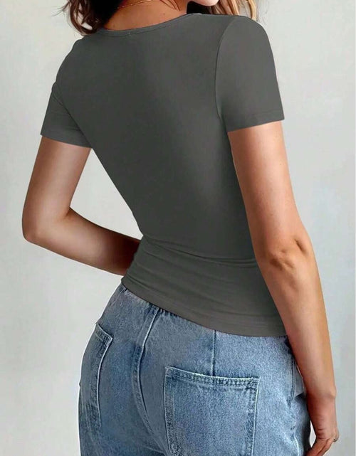 Load image into Gallery viewer, Round Neck Short Sleeve T-Shirt
