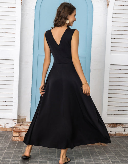 Load image into Gallery viewer, Full Size Slit V-Neck Sleeveless Midi Dress
