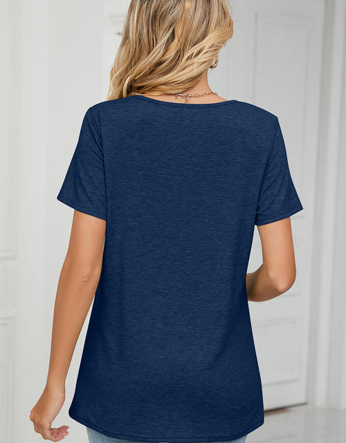 Load image into Gallery viewer, Ruched Heathered Short Sleeve T-Shirt
