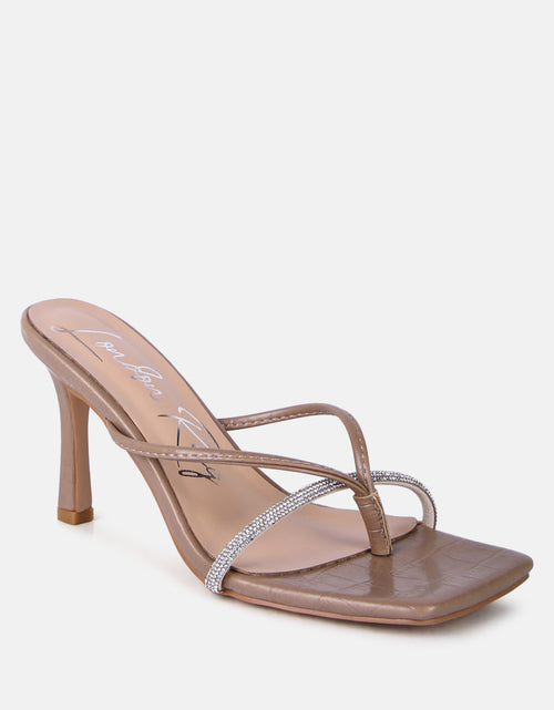 Load image into Gallery viewer, fetish croc rhinestone strap sandals by London Rag
