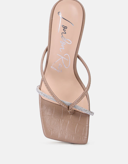 Load image into Gallery viewer, fetish croc rhinestone strap sandals by London Rag
