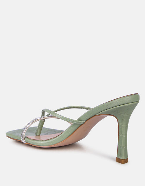 Load image into Gallery viewer, fetish croc rhinestone strap sandals by London Rag
