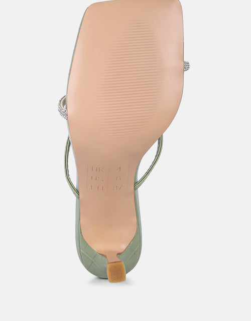 Load image into Gallery viewer, fetish croc rhinestone strap sandals by London Rag
