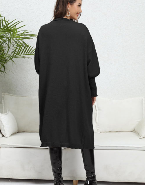 Load image into Gallery viewer, Open Front Dropped Shoulder Cardigan
