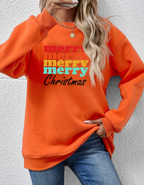 Load image into Gallery viewer, MERRY CHRISTMAS Graphic Long Sleeve Sweatshirt
