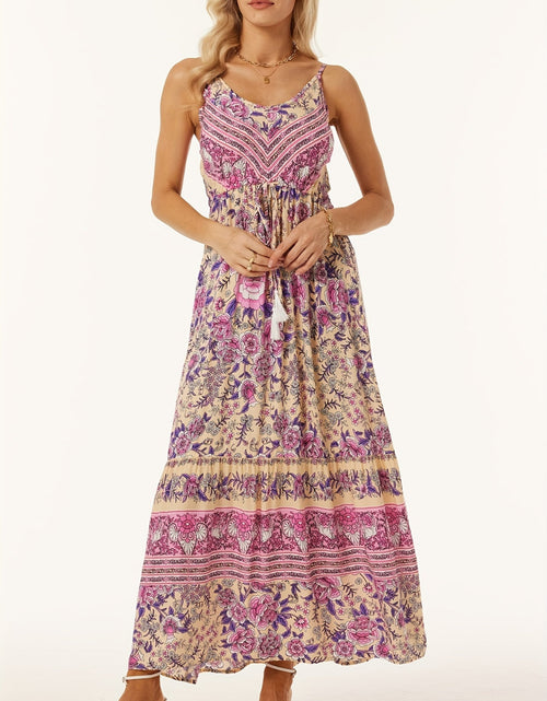 Load image into Gallery viewer, Printed Scoop Neck Midi Cami Dress
