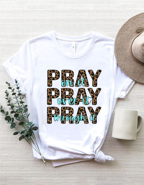 Load image into Gallery viewer, Letter Graphic Round Neck Short Sleeve T-Shirt
