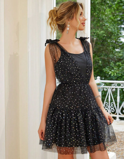 Load image into Gallery viewer, Tied Scoop Neck Mini Cami Dress
