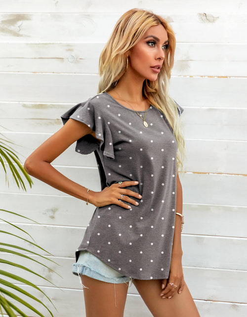 Load image into Gallery viewer, Round Neck Butterfly Sleeve Top
