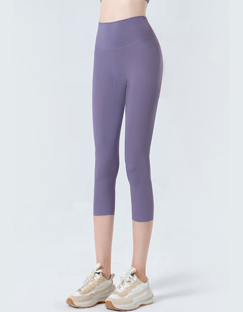 Load image into Gallery viewer, Wide Waistband Cropped Sports Leggings
