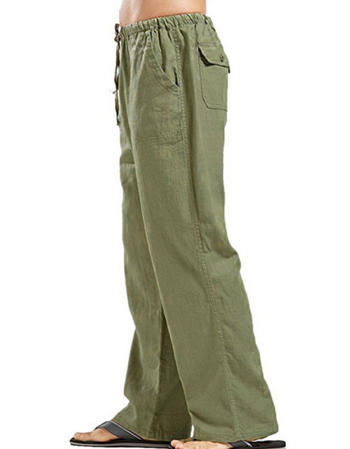 Load image into Gallery viewer, Men's Full Size Drawsting Straight Leg Pants Plus Size
