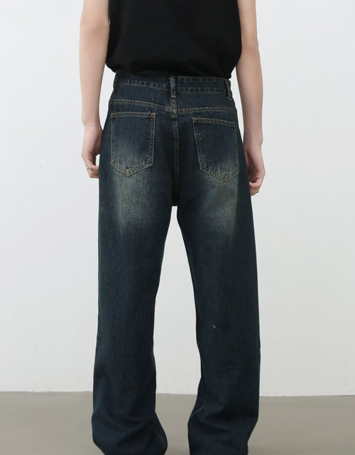 Load image into Gallery viewer, Men's Distressed Wide Leg Jeans
