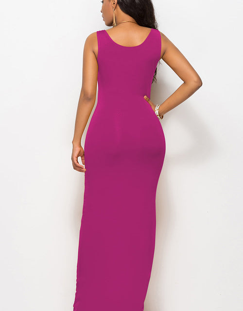 Load image into Gallery viewer, Scoop Neck Wide Strap Maxi Dress
