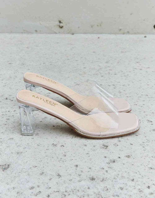 Load image into Gallery viewer, DDK Make Myself Clear Mule Block Heels

