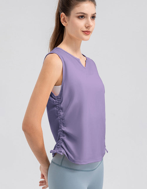 Load image into Gallery viewer, Notched Wide Strap Active Tank
