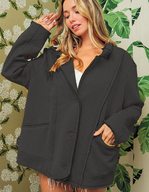 Load image into Gallery viewer, BiBi Single-Breasted Washed Fleece Jacket
