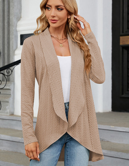 Load image into Gallery viewer, Open Front Long Sleeve Cardigan
