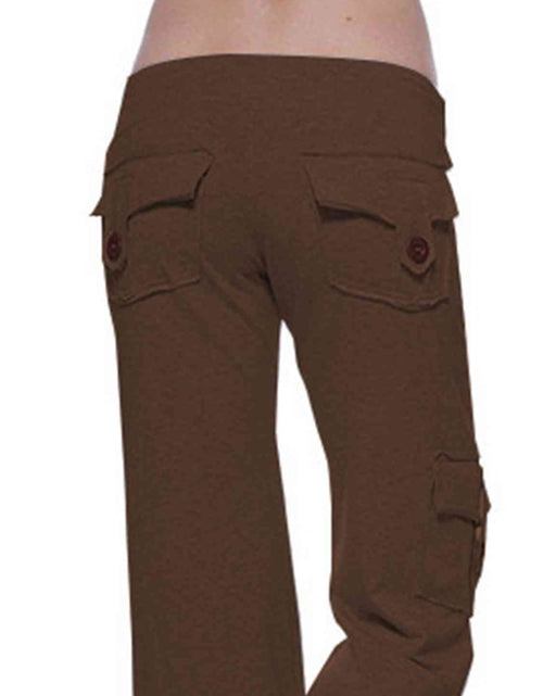 Load image into Gallery viewer, Mid Waist Pants with Pockets
