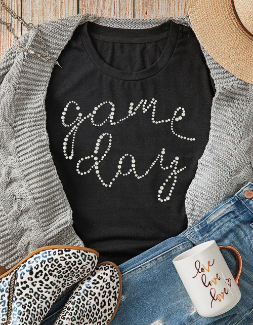 Load image into Gallery viewer, Full Size GAME DAY Round Neck Short Sleeve T-Shirt
