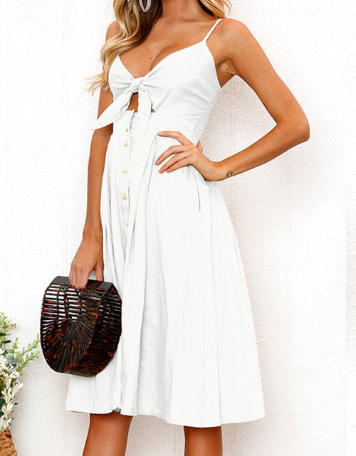 Load image into Gallery viewer, Cutout Smocked Sweetheart Neck Cami Dress
