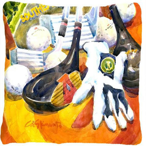 Load image into Gallery viewer, Southeastern Golf Clubs with glove and balls Decorative   Canvas Fabric Pillow by Caroline's Treasures
