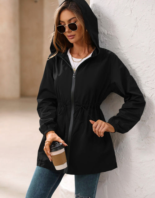 Load image into Gallery viewer, Ivy Lane Outdoor Waterproof Long Sleeve Hooded Windbreaker
