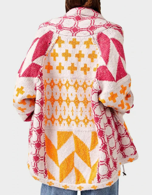 Load image into Gallery viewer, Collared Neck Long Sleeve Cardigan
