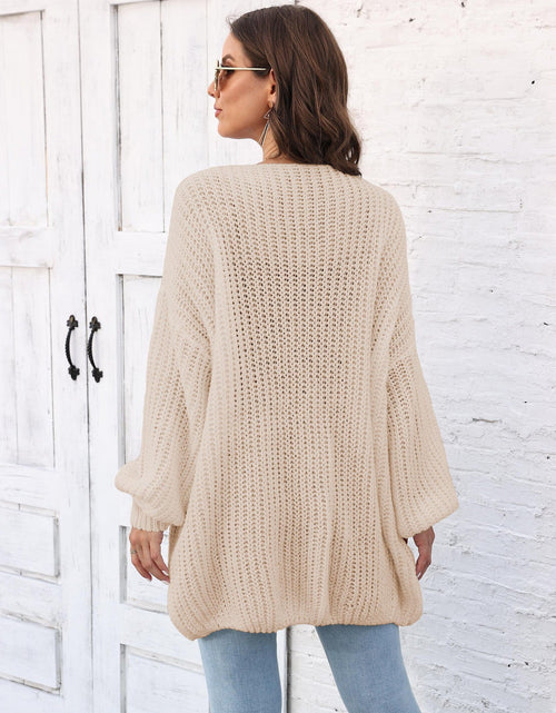 Load image into Gallery viewer, Open Front Long Sleeve Cardigan
