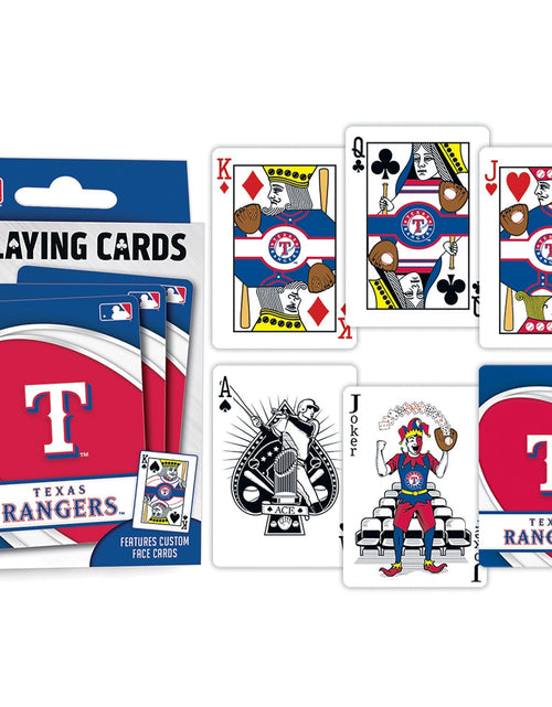 Load image into Gallery viewer, Texas Rangers Playing Cards - 54 Card Deck by MasterPieces Puzzle Company INC
