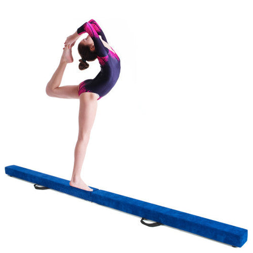 Load image into Gallery viewer, 7 Feet Folding Portable Floor Balance Beam with Handles for Gymnasts-Blue
