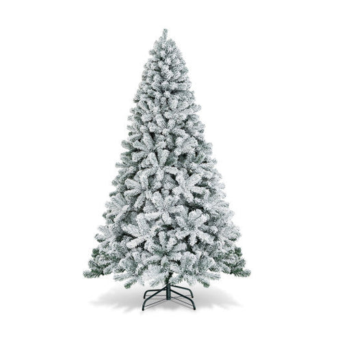 Load image into Gallery viewer, 7.5 Feet Snow Flocked Hinged Artificial Christmas Tree without Lights
