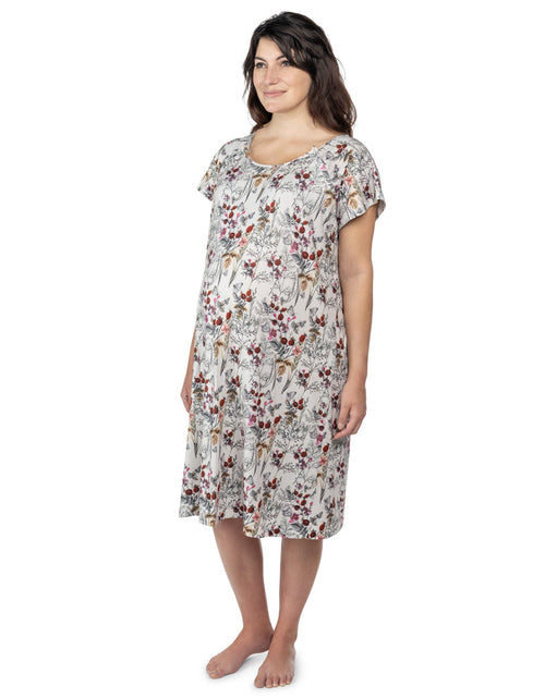 Load image into Gallery viewer, Floral Mommy Labor and Delivery Nursing Hospital Gown by Three Little Tots
