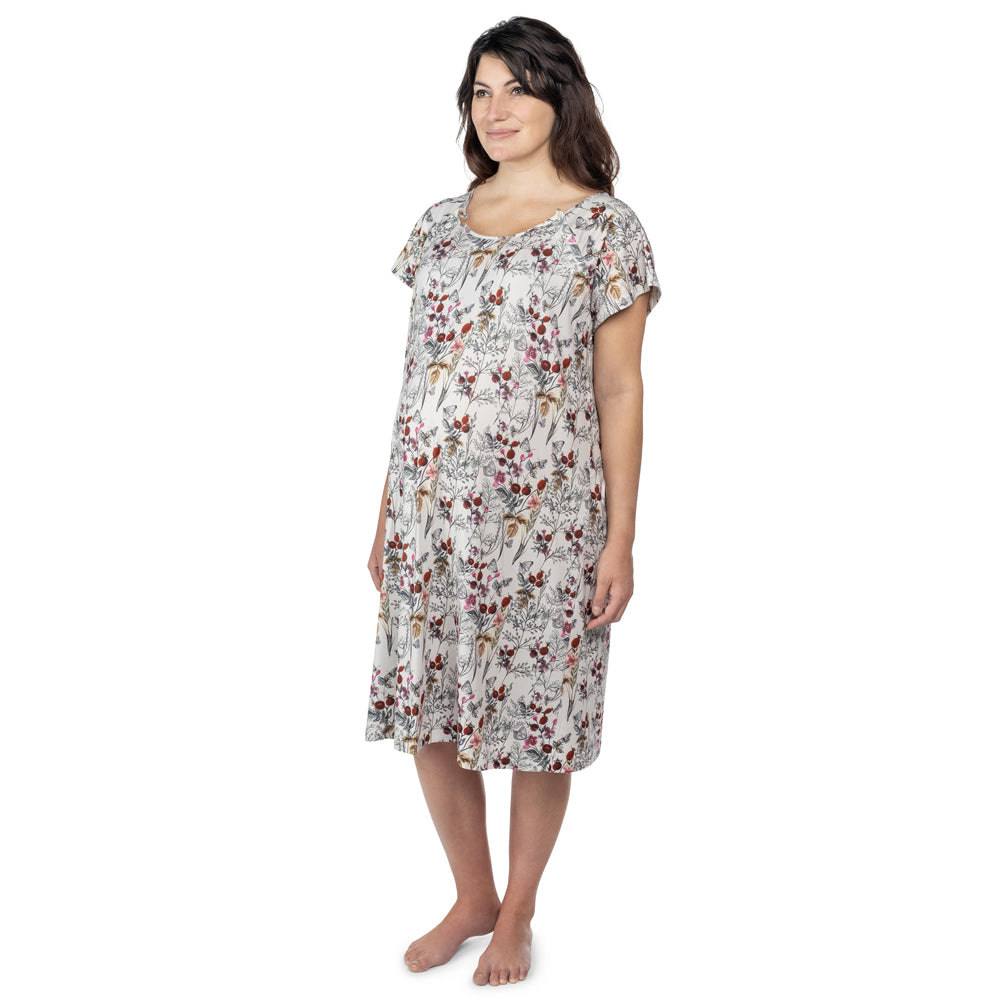 Floral Mommy Labor and Delivery Nursing Hospital Gown by Three Little Tots