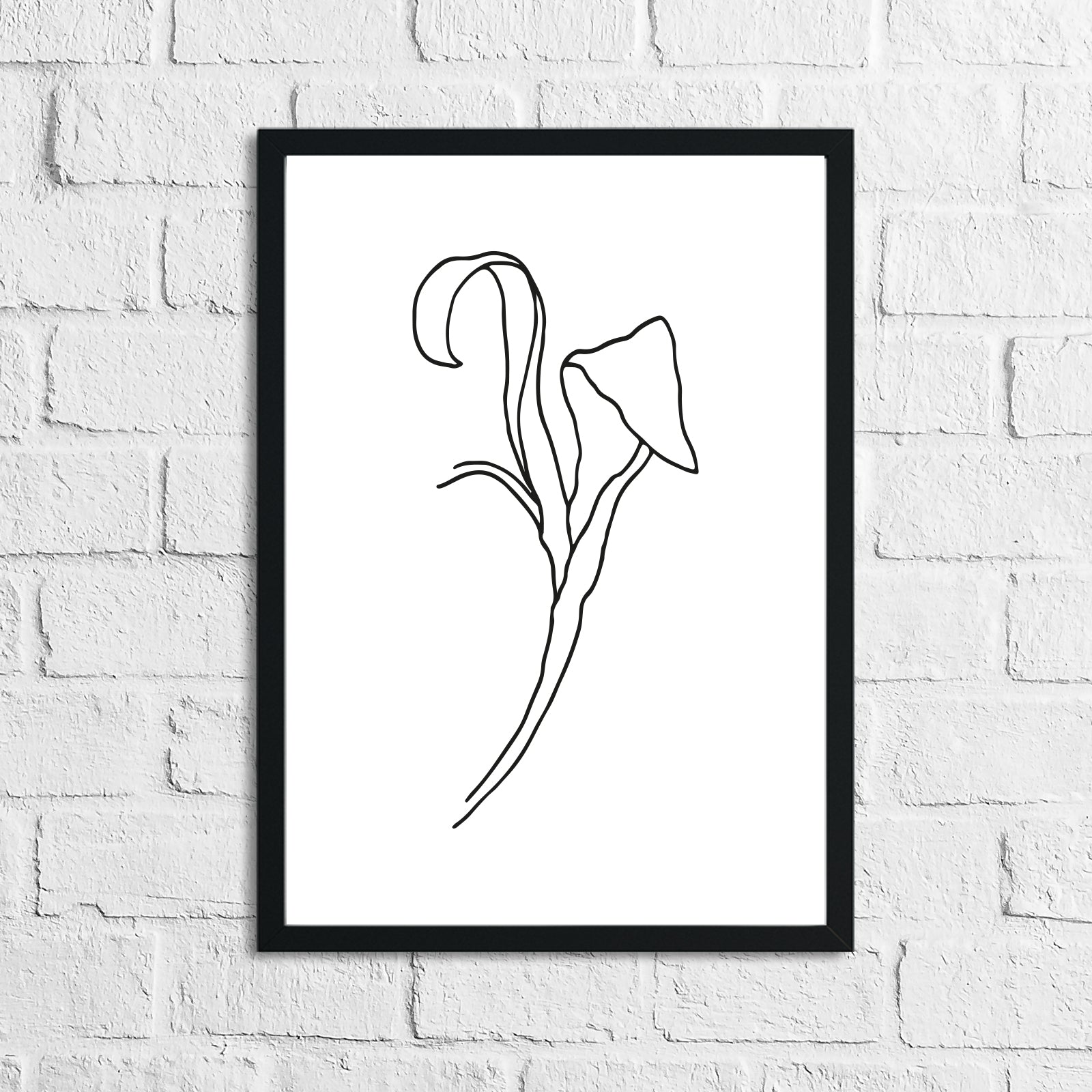 Flower 2 Simple Line Work Bedroom Wall Decor Print by WinsterCreations™ Official Store
