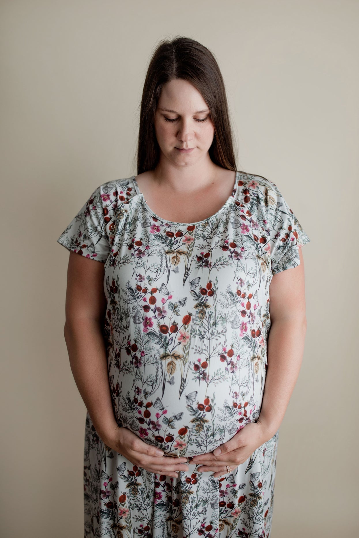 Floral Mommy Labor and Delivery Nursing Hospital Gown by Three Little Tots