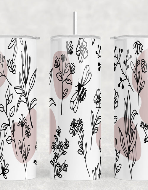 Load image into Gallery viewer, Flowers|Skinny Tumbler|Optional Bluetooth Speaker| Speaker Color Varies by Rowdy Ridge Co
