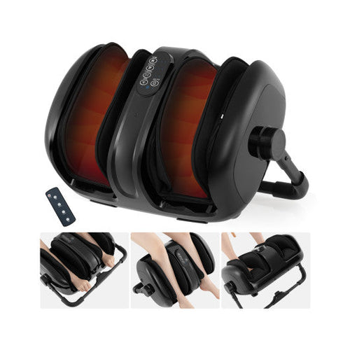 Load image into Gallery viewer, Foot and Calf Massager with Heat for Blood Circulation Pain Relief-Black
