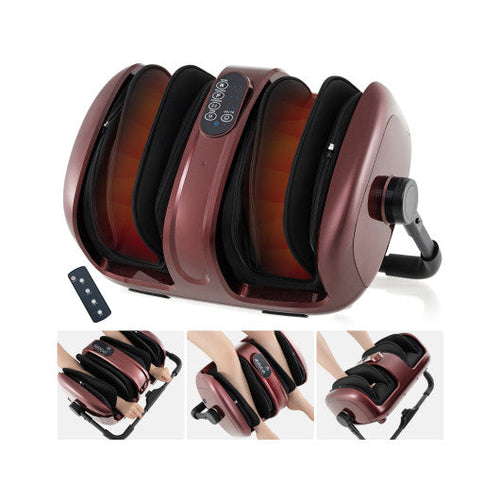 Load image into Gallery viewer, Foot and Calf Massager with Heat for Blood Circulation Pain Relief-Red
