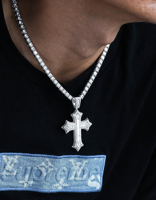 Load image into Gallery viewer, Forever Love Cross Pendant White Gold Plated by Bling Proud | Urban Jewelry Online Store
