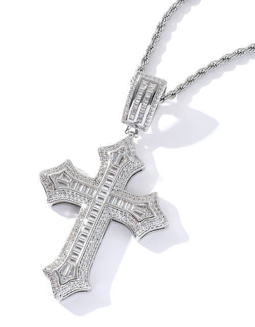 Load image into Gallery viewer, Forever Love Cross Pendant White Gold Plated by Bling Proud | Urban Jewelry Online Store
