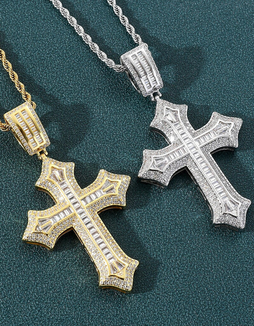 Load image into Gallery viewer, Forever Love Cross Pendant White Gold Plated by Bling Proud | Urban Jewelry Online Store
