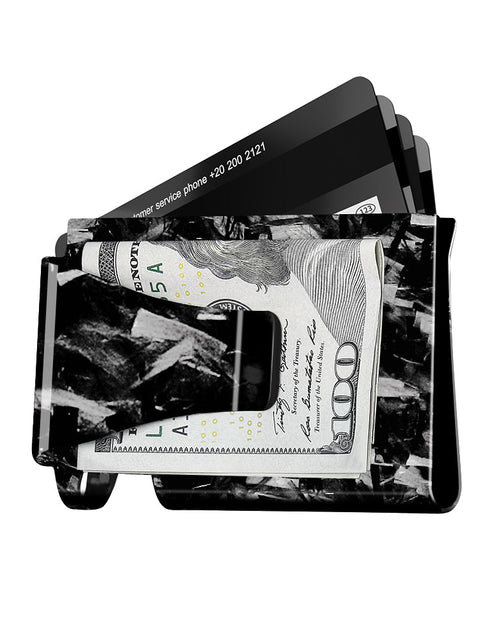 Load image into Gallery viewer, Forged Carbon Fiber Cash &amp; Card Slim Wallet by Simply Carbon Fiber
