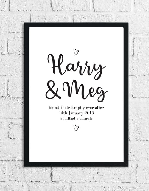Load image into Gallery viewer, Personalised Found Their Happily Ever After Names Couple New Home Wedding Wall Decor Print by WinsterCreations™ Official Store
