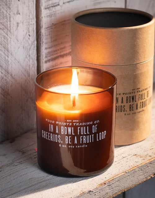 Load image into Gallery viewer, In A Bowl Full Of Cheerios 8oz Soy Candle by Four Points Trading Co.
