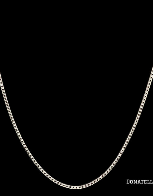 Load image into Gallery viewer, Sterling Silver 925 Round Franco Chain 1.7MM, 16"-24", Square Box Chain Necklace, Italian Made Sterling Silver 925 Unisex Chain by Donatello Gian
