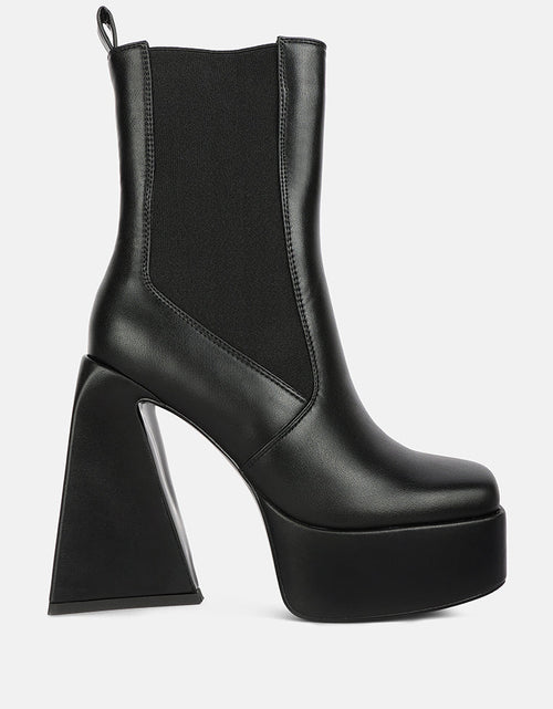 Load image into Gallery viewer, frosty high platform block heel chelsea boot by London Rag
