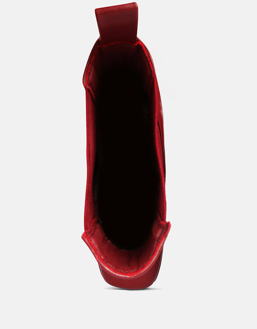 Load image into Gallery viewer, frosty high platform block heel chelsea boot by London Rag
