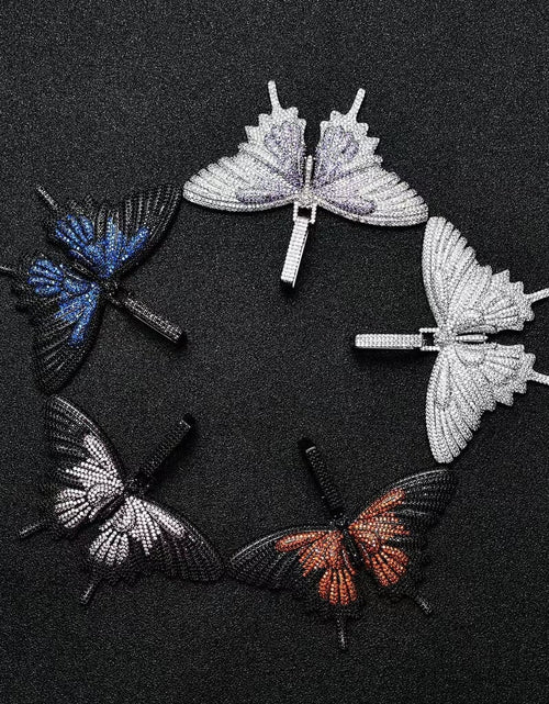 Load image into Gallery viewer, Fully Iced Out Diamond Big Butterfly Pendant by Bling Proud | Urban Jewelry Online Store
