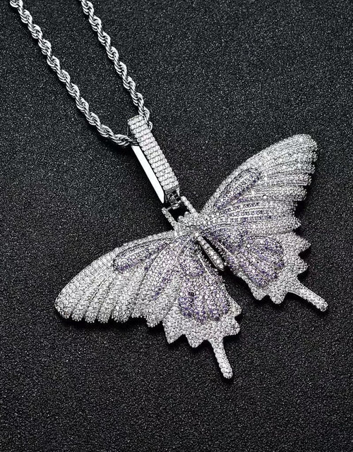 Load image into Gallery viewer, Fully Iced Out Diamond Big Butterfly Pendant by Bling Proud | Urban Jewelry Online Store
