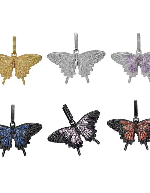 Load image into Gallery viewer, Fully Iced Out Diamond Big Butterfly Pendant by Bling Proud | Urban Jewelry Online Store
